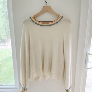 Madewell Rainbow Trim Sweater